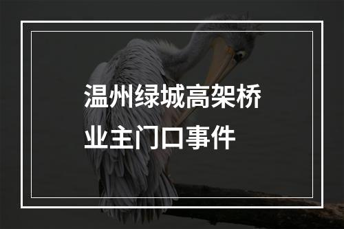 温州绿城高架桥业主门口事件
