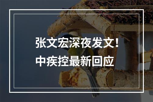 张文宏深夜发文！中疾控最新回应