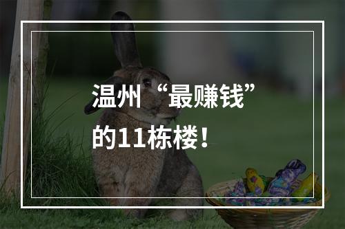 温州“最赚钱”的11栋楼！