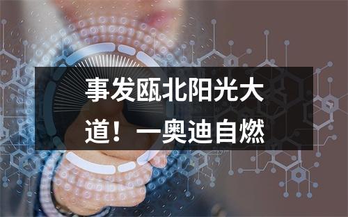 事发瓯北阳光大道！一奥迪自燃