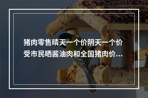 猪肉零售晴天一个价阴天一个价 受市民晒酱油肉和全国猪肉价影响有所上涨