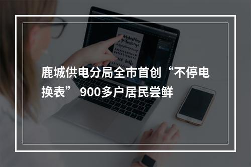 鹿城供电分局全市首创“不停电换表” 900多户居民尝鲜