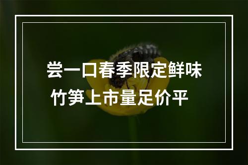尝一口春季限定鲜味 竹笋上市量足价平