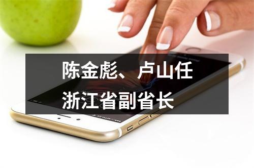 陈金彪、卢山任浙江省副省长