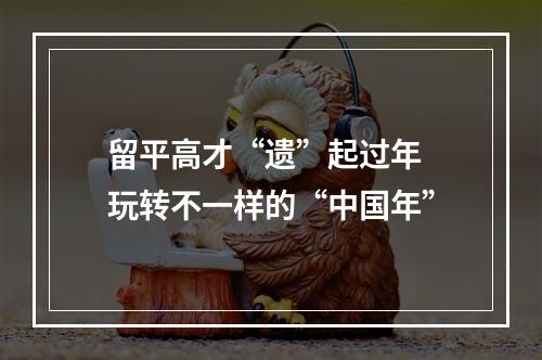 留平高才“遗”起过年 玩转不一样的“中国年”
