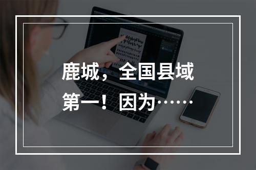 鹿城，全国县域第一！因为……