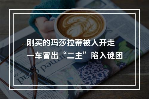 刚买的玛莎拉蒂被人开走 一车冒出“二主”陷入谜团
