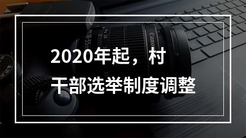 2020年起，村干部选举制度调整