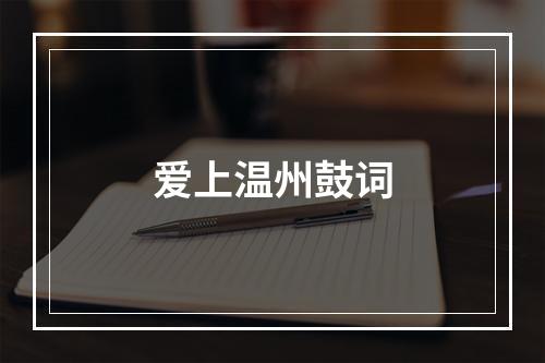 爱上温州鼓词