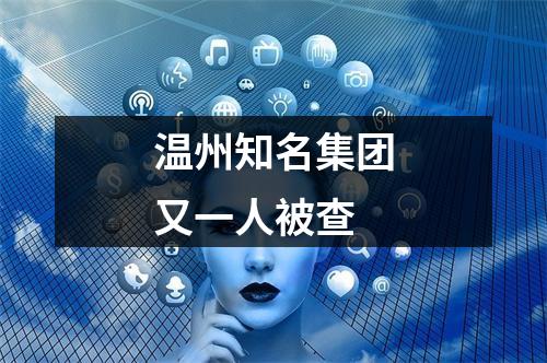 温州知名集团又一人被查