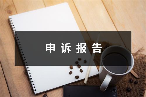 申  诉  报  告
