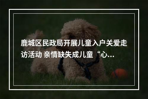 鹿城区民政局开展儿童入户关爱走访活动 亲情缺失成儿童“心病”主因