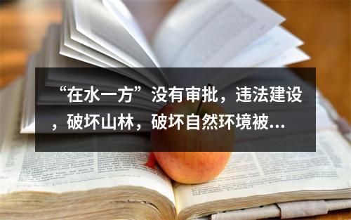 “在水一方”没有审批，违法建设，破坏山林，破坏自然环境被卫星监拍后叫停。这个项目