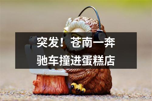 突发！苍南一奔驰车撞进蛋糕店