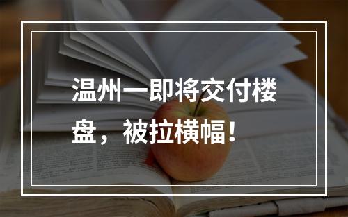 温州一即将交付楼盘，被拉横幅！
