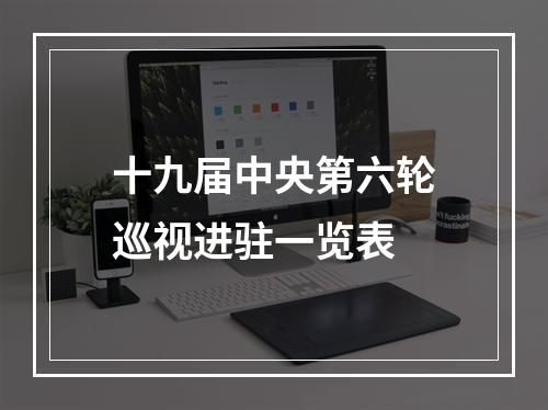 十九届中央第六轮巡视进驻一览表