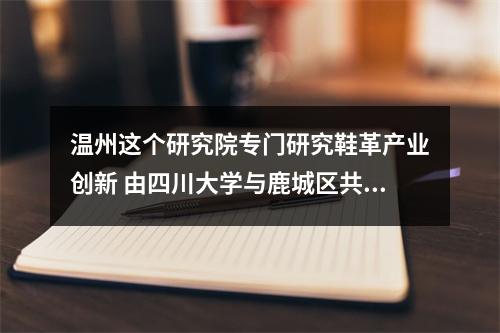 温州这个研究院专门研究鞋革产业创新 由四川大学与鹿城区共建