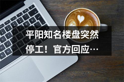 平阳知名楼盘突然停工！官方回应…