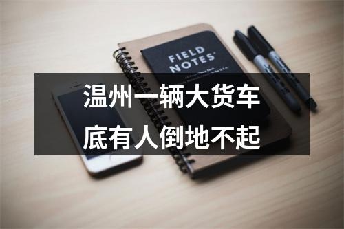 温州一辆大货车底有人倒地不起
