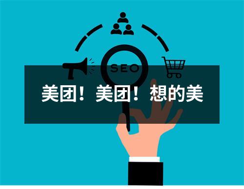 美团！美团！想的美