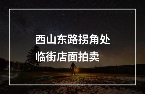 西山东路拐角处临街店面拍卖