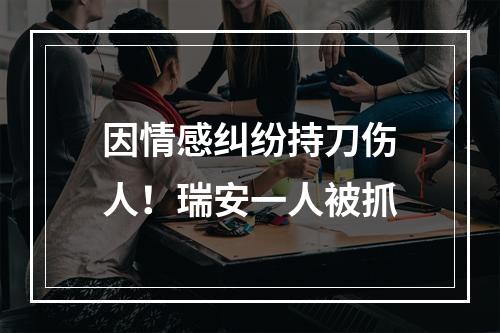因情感纠纷持刀伤人！瑞安一人被抓