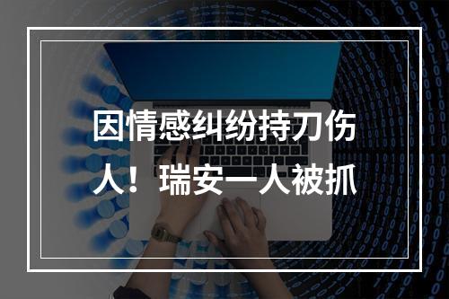 因情感纠纷持刀伤人！瑞安一人被抓