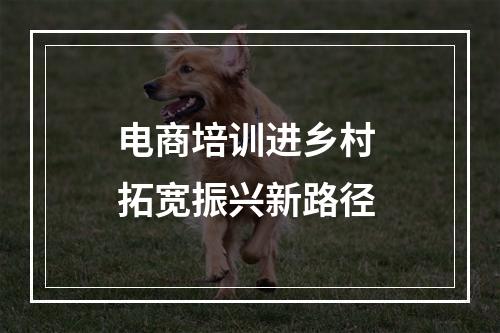 电商培训进乡村 拓宽振兴新路径