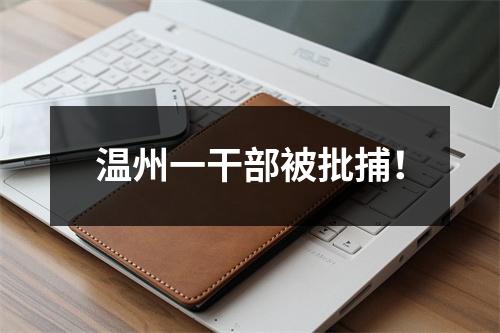 温州一干部被批捕！