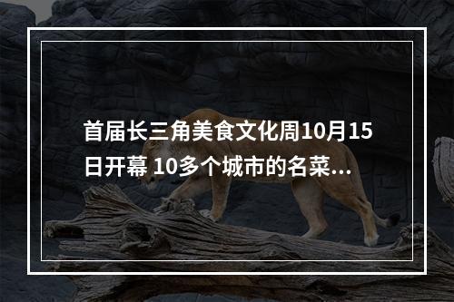 首届长三角美食文化周10月15日开幕 10多个城市的名菜、名厨亮相禅街