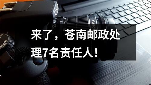 来了，苍南邮政处理7名责任人！
