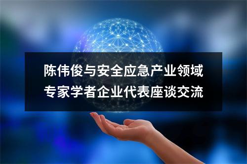 陈伟俊与安全应急产业领域专家学者企业代表座谈交流