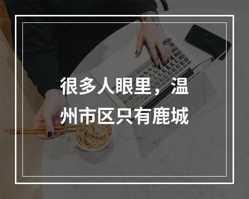 很多人眼里，温州市区只有鹿城