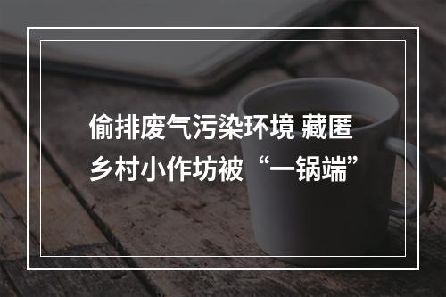 偷排废气污染环境 藏匿乡村小作坊被“一锅端”