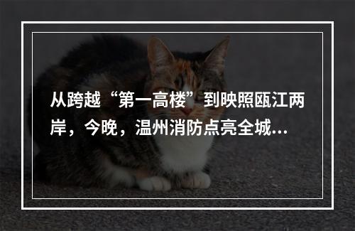 从跨越“第一高楼”到映照瓯江两岸，今晚，温州消防点亮全城大屏