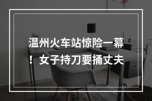 温州火车站惊险一幕！女子持刀要捅丈夫