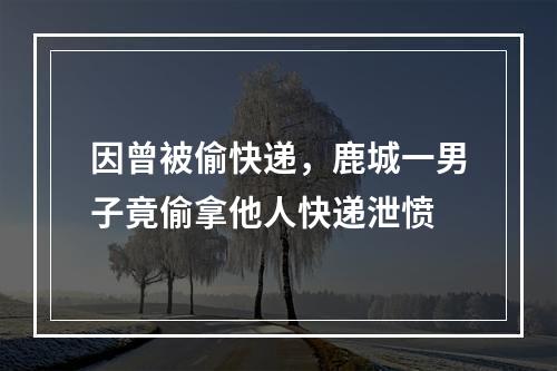 因曾被偷快递，鹿城一男子竟偷拿他人快递泄愤