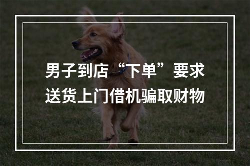 男子到店“下单”要求送货上门借机骗取财物