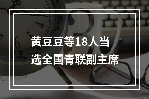 黄豆豆等18人当选全国青联副主席