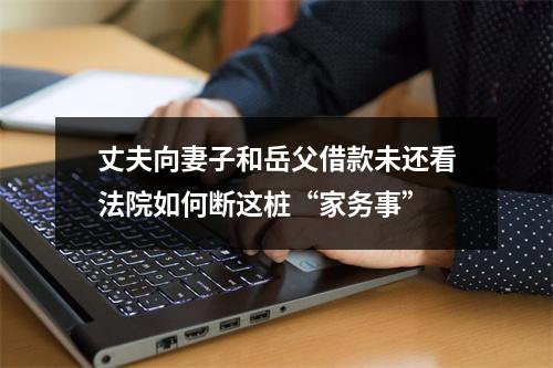 丈夫向妻子和岳父借款未还看法院如何断这桩“家务事”