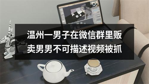 温州一男子在微信群里贩卖男男不可描述视频被抓