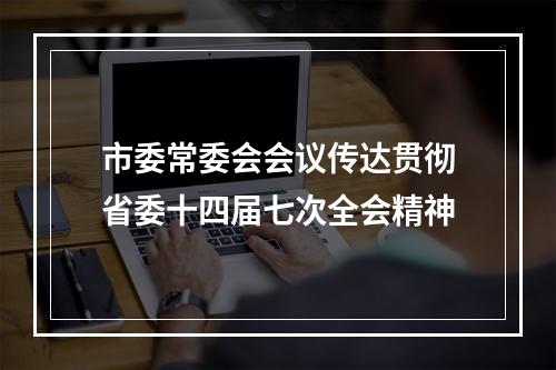 市委常委会会议传达贯彻省委十四届七次全会精神