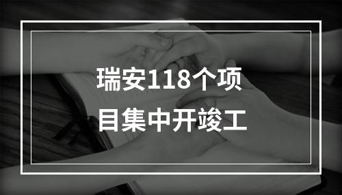 瑞安118个项目集中开竣工