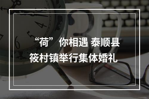 “荷”你相遇 泰顺县筱村镇举行集体婚礼