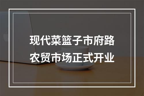 现代菜篮子市府路农贸市场正式开业