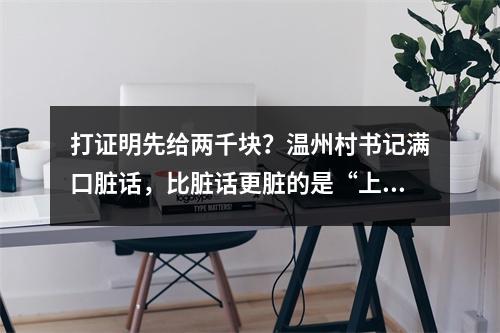 打证明先给两千块？温州村书记满口脏话，比脏话更脏的是“上面有人”的思维