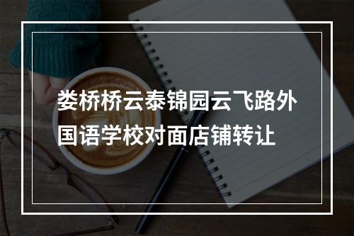 娄桥桥云泰锦园云飞路外国语学校对面店铺转让