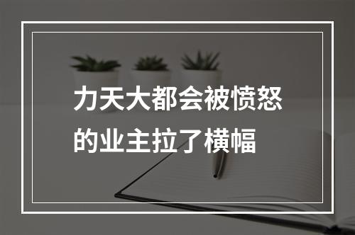 力天大都会被愤怒的业主拉了横幅