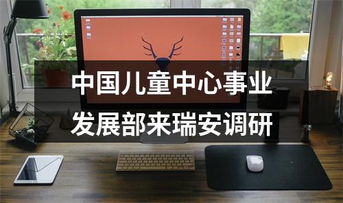 中国儿童中心事业发展部来瑞安调研
