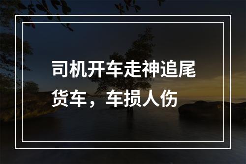 司机开车走神追尾货车，车损人伤